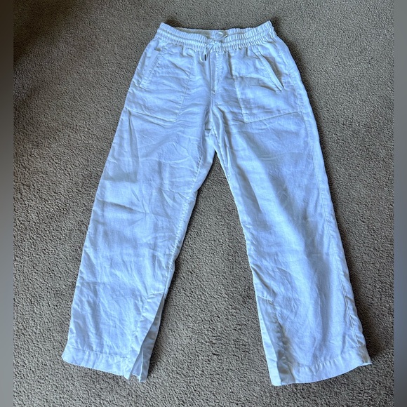 ATHLETA Retreat Wide Leg Linen Pant in Calla Lily, Size Small ‼️SOLD OUT‼️ - Picture 5 of 11